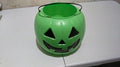 Halloween Pumpkin Jack O' Lantern Candy Bucket - Green for Trick-or-Treating