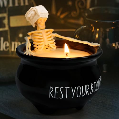 Halloween Skeleton Candle with Cinnamon Scent - Indoor Decor