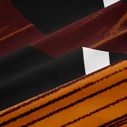 Castle Fairy Geometric Blackout Curtains 42x84 Inches - Pack of 2, Black, Red, Yellow, Circle Variation 11