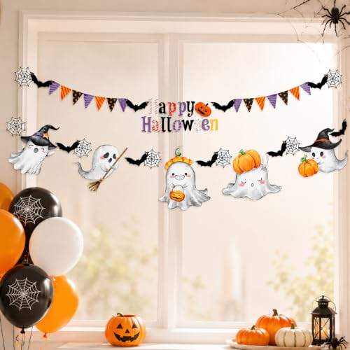 Halloween Decorations Happy Halloween Banner Garland A - Indoor Spooky Party Decor