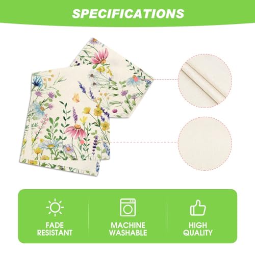 13x90 Inch Floral Table Runner Beige Eucalyptus Lavender Summer Dining Decor