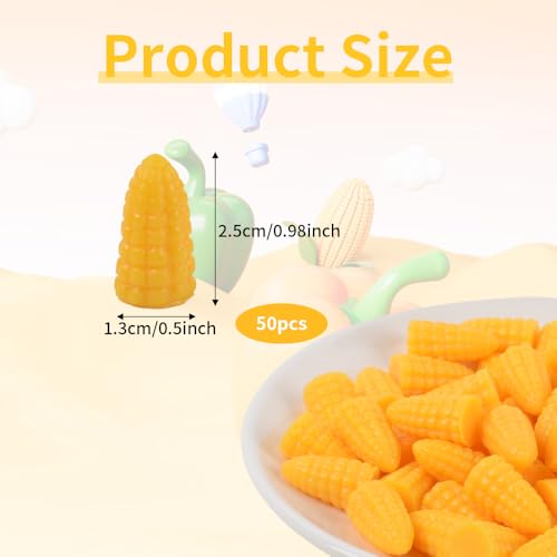 Mini Fake Candy Corn 50PCS Halloween Decor Artificial Resin Vegetables