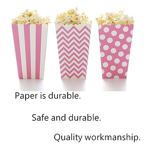 36-Pack Red and White Popcorn Boxes for Movie Night & Parties - Durable & Oil-Proof