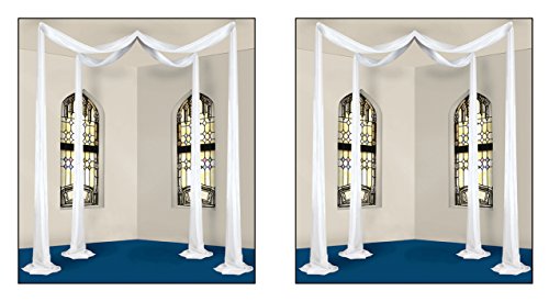 White Celebration Canopies - 2 Piece Set, 32 Sq Ft Each, Wedding Decor