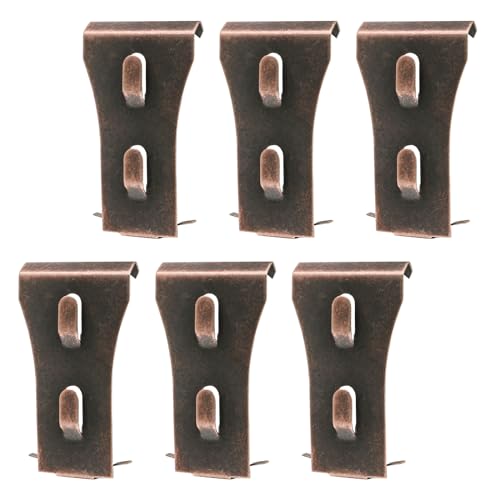 Heavy-Duty Brick Wall Clips Set - No Drilling Required, Rust-Resistant, Red Bronze Finish