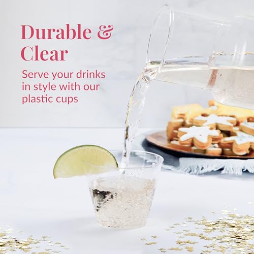 Disposable Shot Glasses 1 oz Plastic - 100 Pack Clear Party Cups - Variation of THIS listing