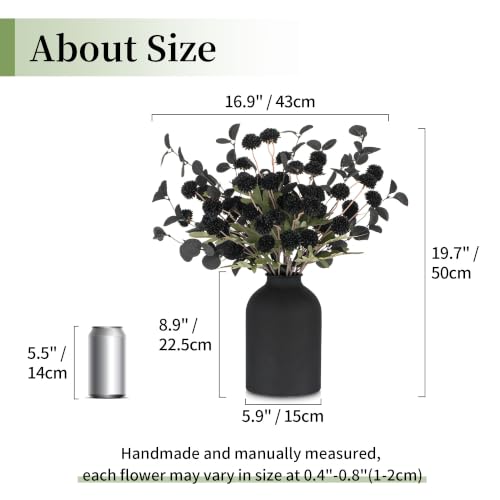 Black Flowers Artificial Centerpiece with Vase - Gothic Home Decor - Variation: Black Kiku / 1