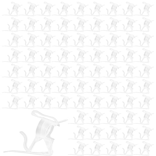 Clear Christmas Light Gutter Clips 100 Pcs - Outdoor & Indoor Light Mounts