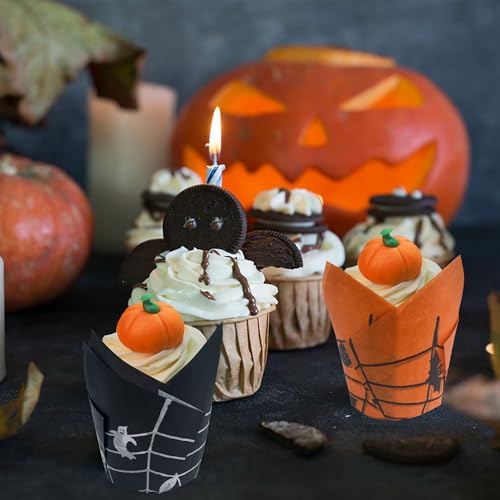 Halloween Tulip Cupcake Liners - Snowman Muffin Baking Cups, 200pcs