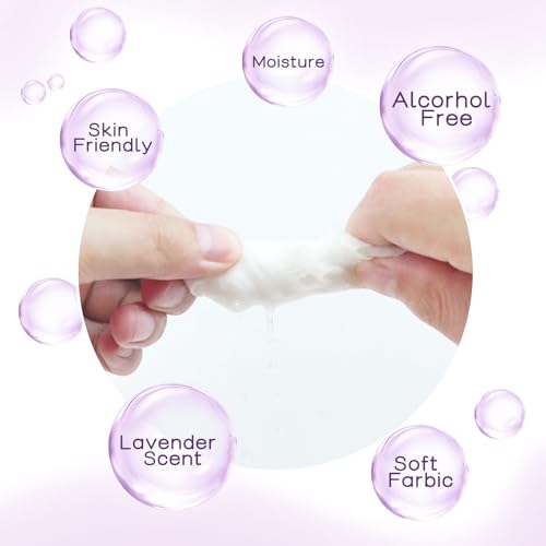200 Count Makeup Remover Wipes Bulk with Lavender Scent - Individually Wrapped