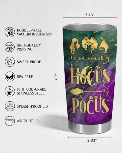 Hocus 3 20oz Witchy Galaxy Tumbler - Spooky Halloween Gift