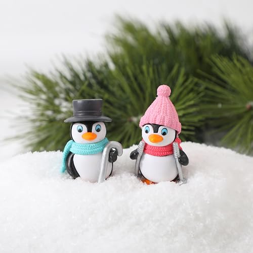 Miniature Penguin Figurines Set - 40 Resin Winter Decor & Cake Toppers