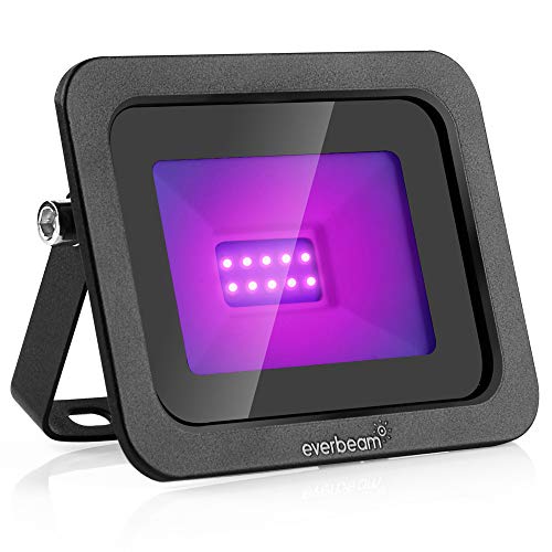 395nm 10W UV LED Black Light Flood Lamp Waterproof Stage Party Lighting - Black