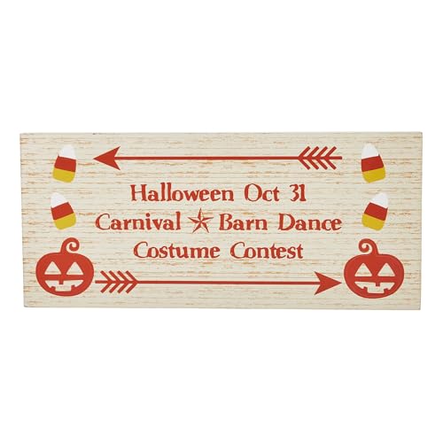 Halloween Carnival MDF Sign - Rustic Tabletop Holiday Decor - VHC Brands Variation