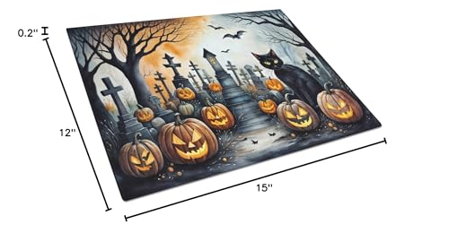 Halloween Black Cat Glass Cutting Board Large Decorative Kitchen Chopping & Serving Board - Variation of THIS listing