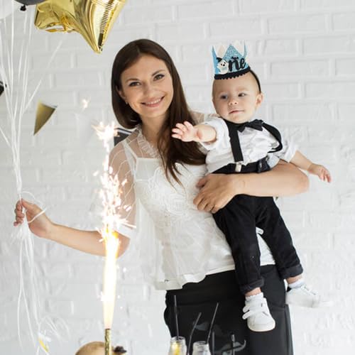 Halloween Spooky Blue Ghost 1st Birthday Crown Hat for First Birthday Party