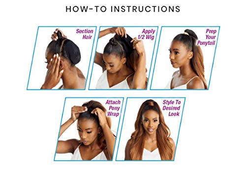 Sensationnel Instant Updown Halfwig Pony - Iud 6 4 Style in 1 Half Wig And Pony Drawstring (2 DARKBROWN)
