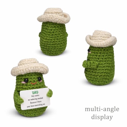 Crochet Grass Hat Cactus Decor for Dad - Father's Day Keepsake Gift