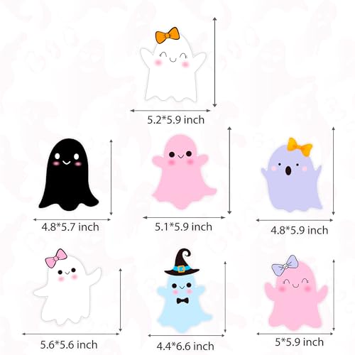 Halloween Ghost Centerpiece Sticks - 14 Pack Spooky Table Decorations for Parties