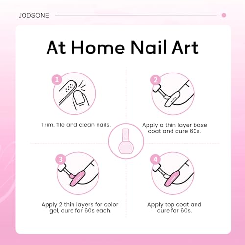 JODSONE Crystal Pink Gel Nail Polish 10ml - B54 Variation Long-Lasting UV Curing