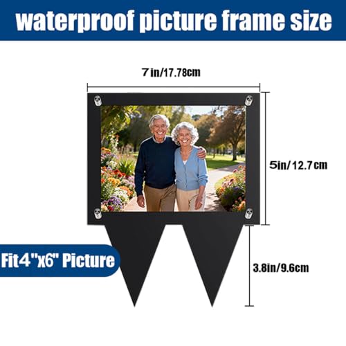 4x6 Waterproof Outdoor Memorial Picture Frame for Graves