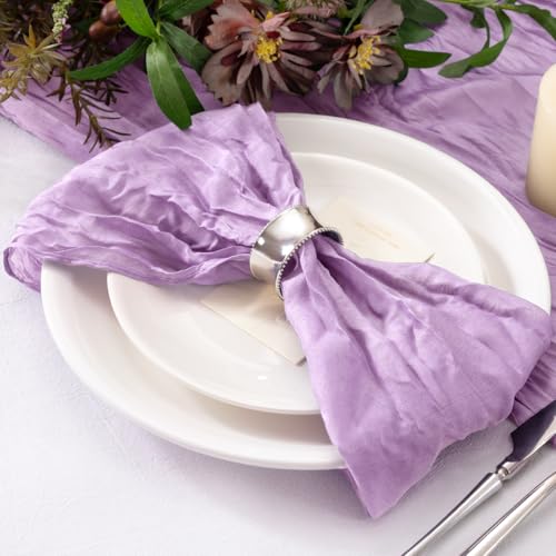 Lilac Cloth Napkins Set of 50 - 21x21 Inch Bulk Dinner Napkins for Events