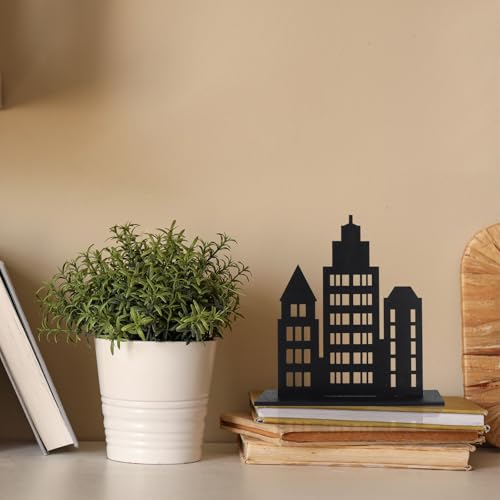 3pcs Wooden Skyscraper Party Decorations Black - Urban Skyline Centerpieces
