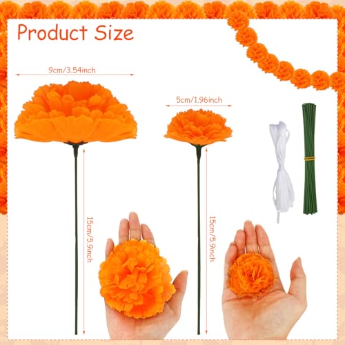 Dia De Los Muertos Decorations Ofrenda Set with Marigold Flowers & Papel Picado Banner