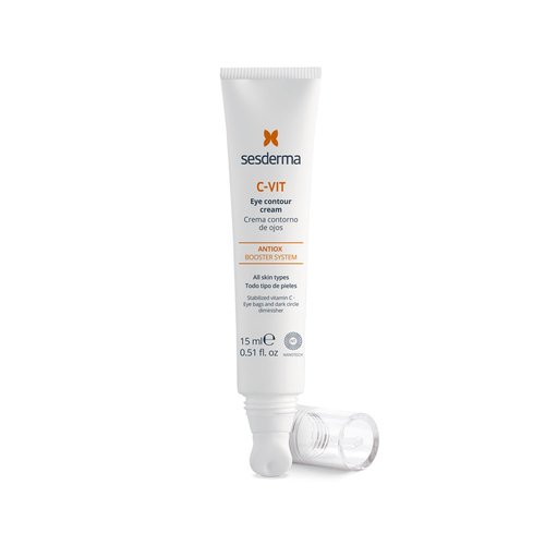 Sesderma C-VIT Eye Contour Cream - Antioxidant Protection for Wrinkles & Tired Eyes, 0.5 fl oz