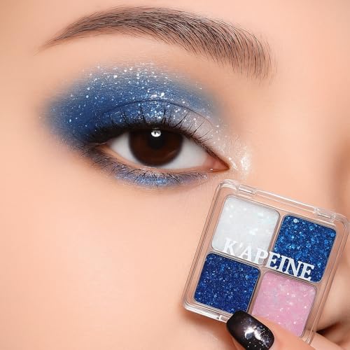 Glitter Eyeshadow Palette 4 Colors Sparkle Long Lasting Waterproof Makeup Kit