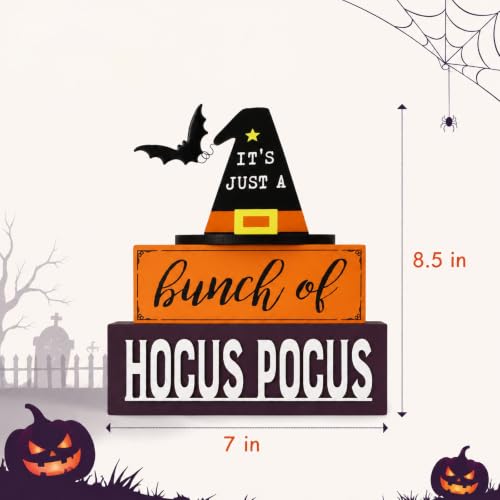 Indoor Halloween Witch Hat Table Decor - Spooky Hocus Pocus Sign