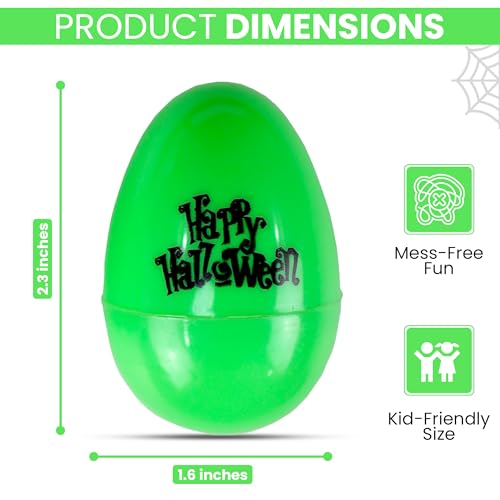 72-Pack Halloween Plastic Eggs Treat Containers for Party Decorations