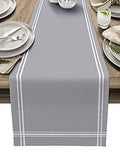 Grey Sunflower Table Runner 18x72 Inches Washable Non-Slip Farmhouse Decor