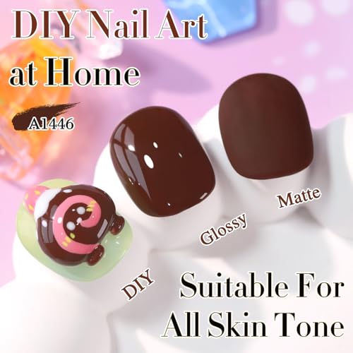 Dark Brown Gel Polish - 15ML Same Color Soak Off Nail Art Manicure - Deep Brown Variation