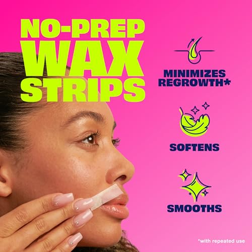 Nair Hair Remover Wax Strips for Face & Bikini - 40 Count, Normal