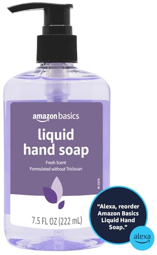 Liquid Hand Soap with Moisturizers - Fresh Scent, 7.5 Fl Oz Pack of 6 - Amazon Basics