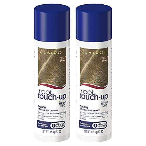 Temporary Root Touch-Up Spray Light Brown Hair Color - 1.85oz, Pack of 2