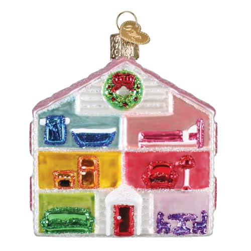 Old World Christmas Doll House Glass Ornament - Handcrafted Holiday Decor