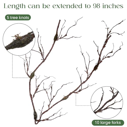 Fake Tree Branches Set - Bendable 98 Inch Artificial Vines for Halloween & Holiday Decor - Variation of THIS listing