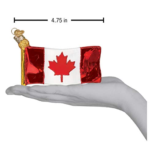 Canadian Flag Glass Ornament - Handcrafted Holiday Christmas Tree Decoration