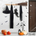 Halloween Witch Decoration Set with Wooden Broom & Accessories - Porch Decor