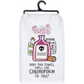 Halloween Cotton Kitchen Towel - Funny Chloroform Potion Design