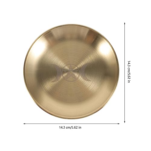 Golden Bedside Table Tray Candle Holder Altar Decor for Table - Angoily