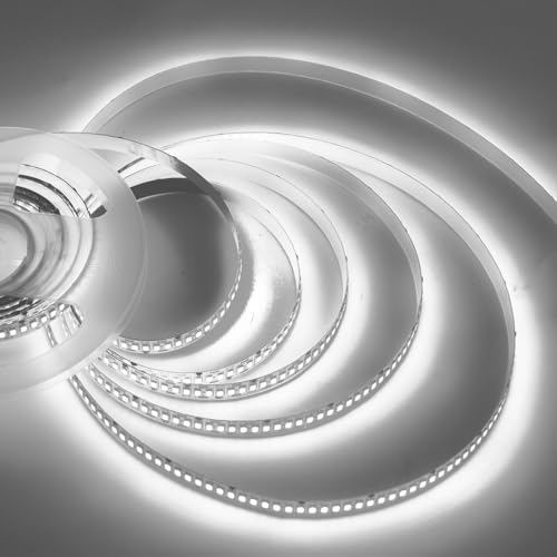 LED Strip Lights 66ft Waterproof IP68 White 6500K - Flexible Indoor Outdoor Decoration