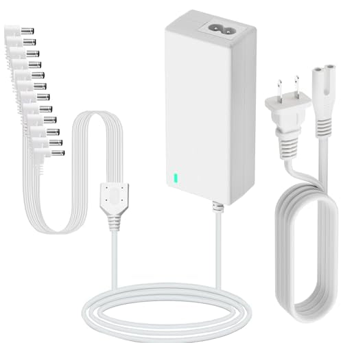 4.5V Power Adapter for Lemax Lighted Village Accessories - 12 Output, White
