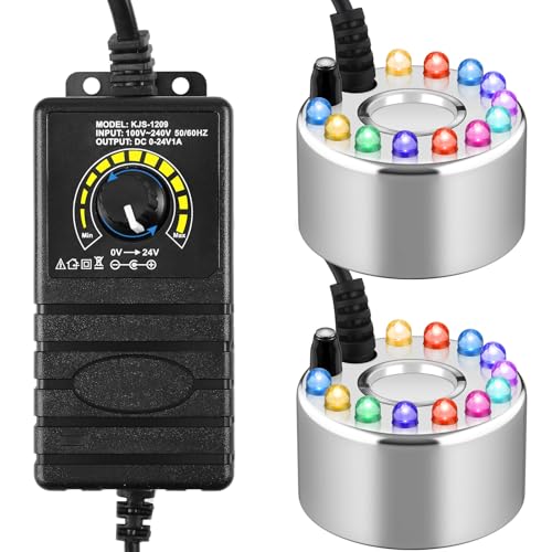 Maitys Mist Maker Fogger Set of 2 Halloween Fog Machines with Adjustable Effect