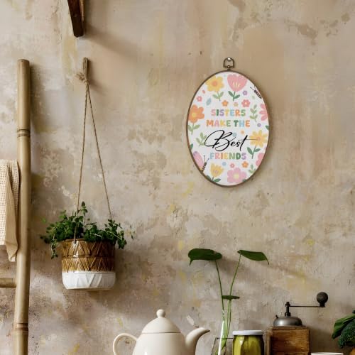 Boho Floral Girl Nursery Oval Wall Art Decor - Flower 6