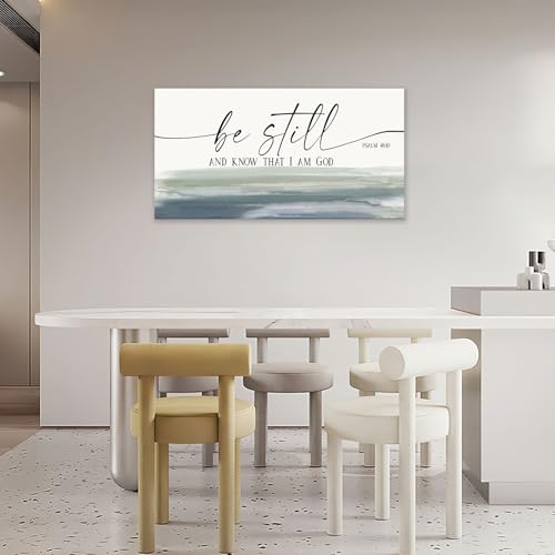Large Christian Wall Art Bible Verse Psalm Canvas Print for Home & Church 30x60