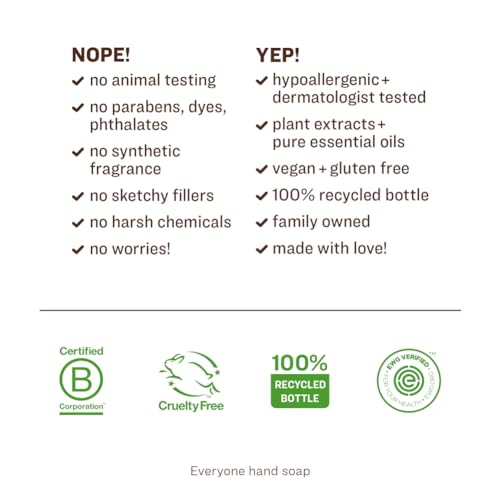Everyone Liquid Hand Soap - Ruby Grapefruit, Plant-Based Cleanser, 12.75 Fl Oz