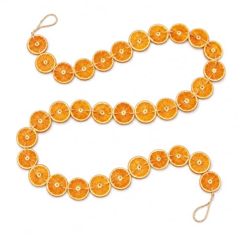 Dried Orange Garland with 30 Slices - Rustic Christmas Decor, 10ft - Variation 02